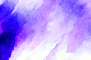 Soyut suluboya sanat eserleri. Fırça boyalı dijital resim. Renkli yaratıcı suluboya çizimi.