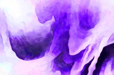 Soyut suluboya sanat eserleri. Fırça boyalı dijital resim. Renkli yaratıcı suluboya çizimi.