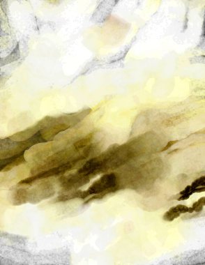 Soyut suluboya sanat eserleri. Fırça boyalı dijital resim. Renkli yaratıcı suluboya çizimi.