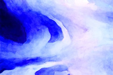 Soyut suluboya sanat eserleri. Fırça boyalı dijital resim. Renkli yaratıcı suluboya çizimi.