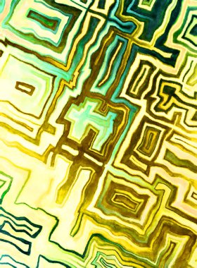 Soyut suluboya sanat eserleri. Fırça boyalı dijital resim. Renkli yaratıcı suluboya çizimi.