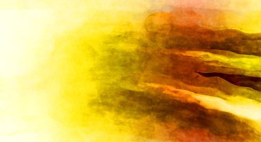 Soyut suluboya sanat eserleri. Fırça boyalı dijital resim. Renkli yaratıcı suluboya çizimi.