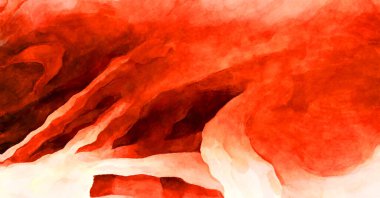 Soyut suluboya sanat eserleri. Fırça boyalı dijital resim. Renkli yaratıcı suluboya çizimi.