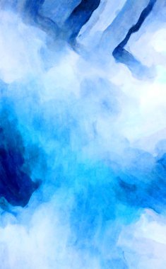 Soyut suluboya sanat eserleri. Fırça boyalı dijital resim. Renkli yaratıcı suluboya çizimi.