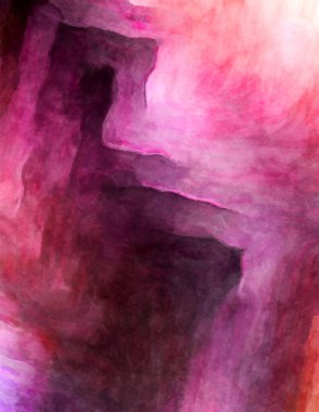 Soyut suluboya sanat eserleri. Fırça boyalı dijital resim. Renkli yaratıcı suluboya çizimi.