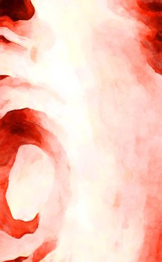 Soyut suluboya sanat eserleri. Fırça boyalı dijital resim. Renkli yaratıcı suluboya çizimi.