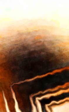 Soyut suluboya sanat eserleri. Fırça boyalı dijital resim. Renkli yaratıcı suluboya çizimi.