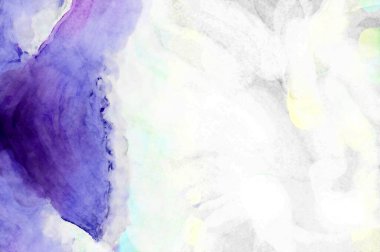 Soyut suluboya sanat eserleri. Fırça boyalı dijital resim. Renkli yaratıcı suluboya çizimi.