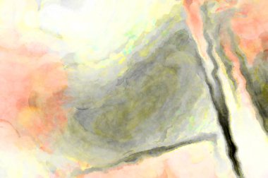 Soyut suluboya sanat eserleri. Fırça boyalı dijital resim. Renkli yaratıcı suluboya çizimi.