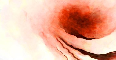 Soyut suluboya sanat eserleri. Fırça boyalı dijital resim. Renkli yaratıcı suluboya çizimi.