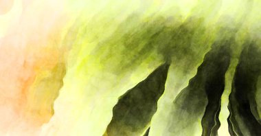 Soyut suluboya sanat eserleri. Fırça boyalı dijital resim. Renkli yaratıcı suluboya çizimi.