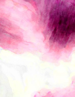 Soyut suluboya sanat eserleri. Fırça boyalı dijital resim. Renkli yaratıcı suluboya çizimi.