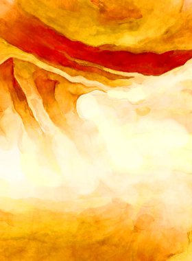 Soyut suluboya sanat eserleri. Fırça boyalı dijital resim. Renkli yaratıcı suluboya çizimi.