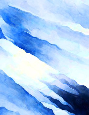 Soyut suluboya sanat eserleri. Fırça boyalı dijital resim. Renkli yaratıcı suluboya çizimi.