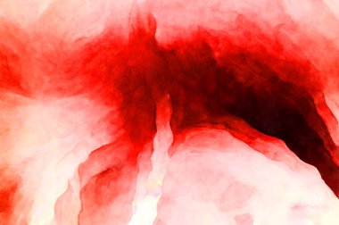 Soyut suluboya sanat eserleri. Fırça boyalı dijital resim. Renkli yaratıcı suluboya çizimi.