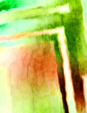 Soyut suluboya sanat eserleri. Fırça boyalı dijital resim. Renkli yaratıcı suluboya çizimi.