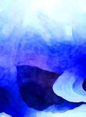 Soyut suluboya sanat eserleri. Fırça boyalı dijital resim. Renkli yaratıcı suluboya çizimi.