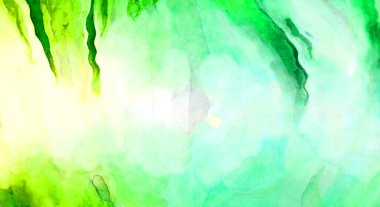 Soyut suluboya sanat eserleri. Fırça boyalı dijital resim. Renkli yaratıcı suluboya çizimi.