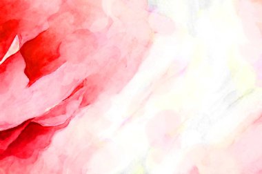 Soyut suluboya sanat eserleri. Fırça boyalı dijital resim. Renkli yaratıcı suluboya çizimi.