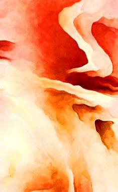 Soyut suluboya sanat eserleri. Fırça boyalı dijital resim. Renkli yaratıcı suluboya çizimi.