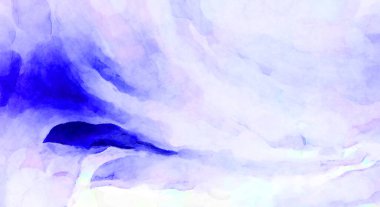 Soyut suluboya sanat eserleri. Fırça boyalı dijital resim. Renkli yaratıcı suluboya çizimi.