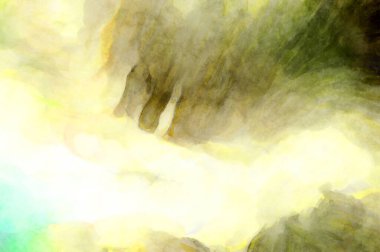 Soyut suluboya sanat eserleri. Fırça boyalı dijital resim. Renkli yaratıcı suluboya çizimi.