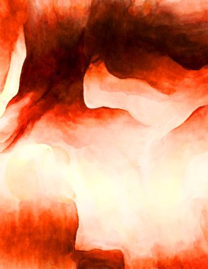 Soyut suluboya sanat eserleri. Fırça boyalı dijital resim. Renkli yaratıcı suluboya çizimi.