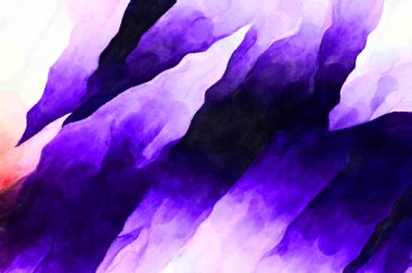 Soyut suluboya sanat eserleri. Fırça boyalı dijital resim. Renkli yaratıcı suluboya çizimi.