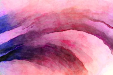 Soyut suluboya sanat eserleri. Fırça boyalı dijital resim. Renkli yaratıcı suluboya çizimi.