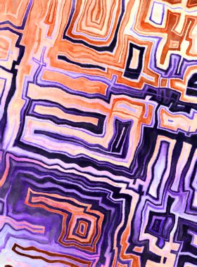 Soyut suluboya sanat eserleri. Fırça boyalı dijital resim. Renkli yaratıcı suluboya çizimi.