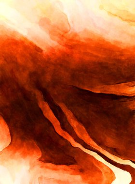 Soyut suluboya sanat eserleri. Fırça boyalı dijital resim. Renkli yaratıcı suluboya çizimi.