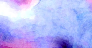 Soyut suluboya sanat eserleri. Fırça boyalı dijital resim. Renkli yaratıcı suluboya çizimi.