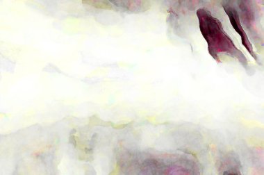 Soyut suluboya sanat eserleri. Fırça boyalı dijital resim. Renkli yaratıcı suluboya çizimi.