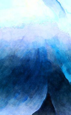 Soyut suluboya sanat eserleri. Fırça boyalı dijital resim. Renkli yaratıcı suluboya çizimi.