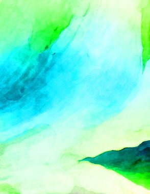 Soyut suluboya sanat eserleri. Fırça boyalı dijital resim. Renkli yaratıcı suluboya çizimi.