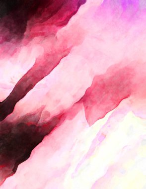 Soyut suluboya sanat eserleri. Fırça boyalı dijital resim. Renkli yaratıcı suluboya çizimi.