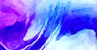 Soyut suluboya sanat eserleri. Fırça boyalı dijital resim. Renkli yaratıcı suluboya çizimi.