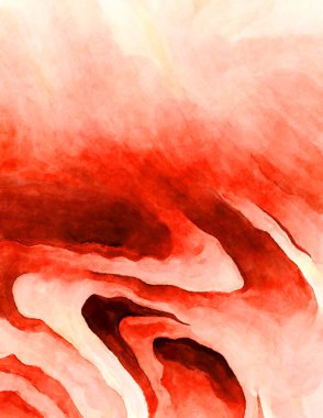 Soyut suluboya sanat eserleri. Fırça boyalı dijital resim. Renkli yaratıcı suluboya çizimi.