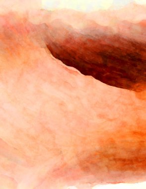 Soyut suluboya sanat eserleri. Fırça boyalı dijital resim. Renkli yaratıcı suluboya çizimi.