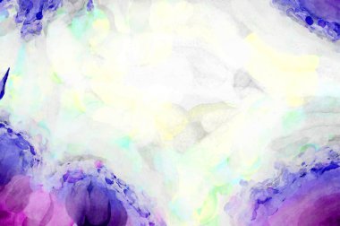 Soyut suluboya sanat eserleri. Fırça boyalı dijital resim. Renkli yaratıcı suluboya çizimi.