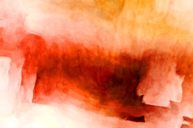 Soyut suluboya sanat eserleri. Fırça boyalı dijital resim. Renkli yaratıcı suluboya çizimi.