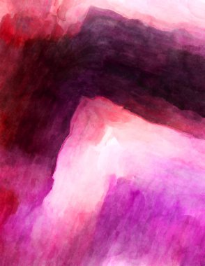 Soyut suluboya sanat eserleri. Fırça boyalı dijital resim. Renkli yaratıcı suluboya çizimi.