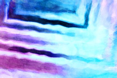 Soyut suluboya sanat eserleri. Fırça boyalı dijital resim. Renkli yaratıcı suluboya çizimi.