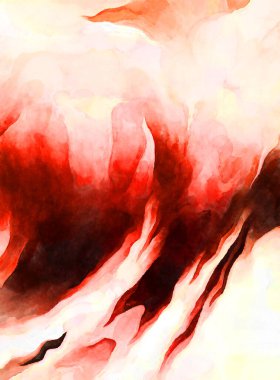 Soyut suluboya sanat eserleri. Fırça boyalı dijital resim. Renkli yaratıcı suluboya çizimi.