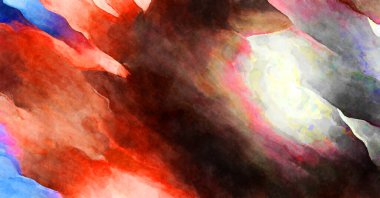 Soyut suluboya sanat eserleri. Fırça boyalı dijital resim. Renkli yaratıcı suluboya çizimi.