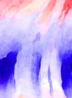 Soyut suluboya sanat eserleri. Fırça boyalı dijital resim. Renkli yaratıcı suluboya çizimi.