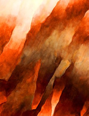 Soyut suluboya sanat eserleri. Fırça boyalı dijital resim. Renkli yaratıcı suluboya çizimi.