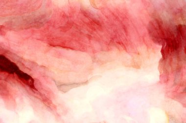 Soyut suluboya sanat eserleri. Fırça boyalı dijital resim. Renkli yaratıcı suluboya çizimi.