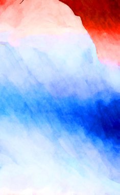 Soyut suluboya sanat eserleri. Fırça boyalı dijital resim. Renkli yaratıcı suluboya çizimi.