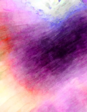 Soyut suluboya sanat eserleri. Fırça boyalı dijital resim. Renkli yaratıcı suluboya çizimi.